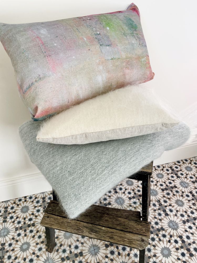 Coussins textile - COUSSIN LIN CREPUSCULE ET NEBULEUSE - ILLUSTRE PARIS