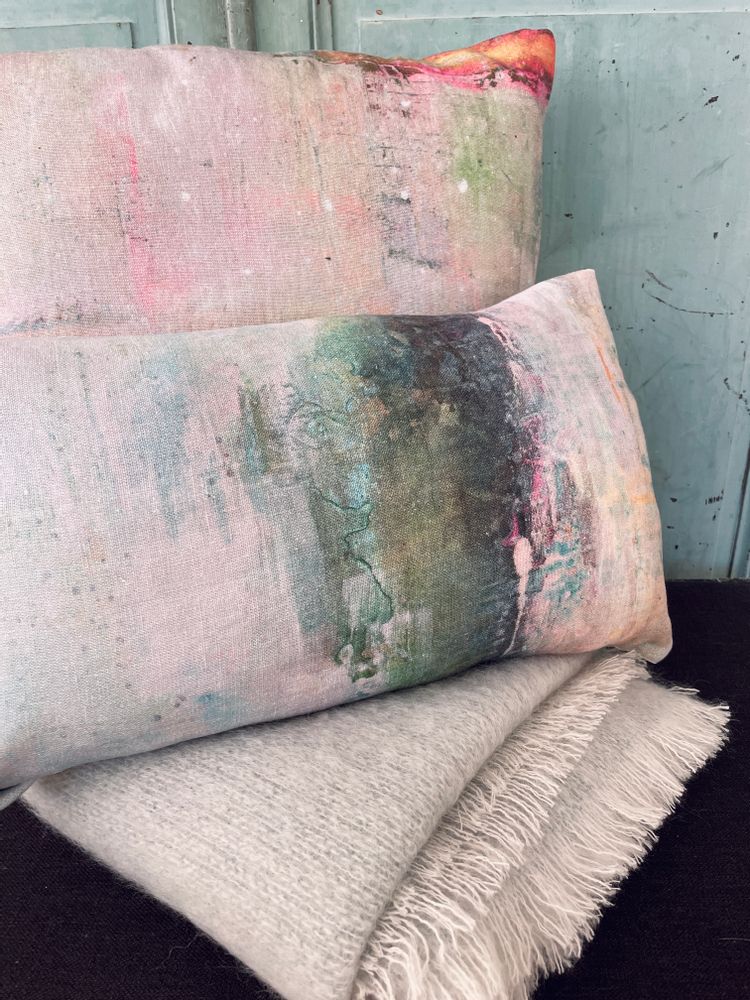 Coussins textile - COUSSIN LIN CREPUSCULE ET NEBULEUSE - ILLUSTRE PARIS