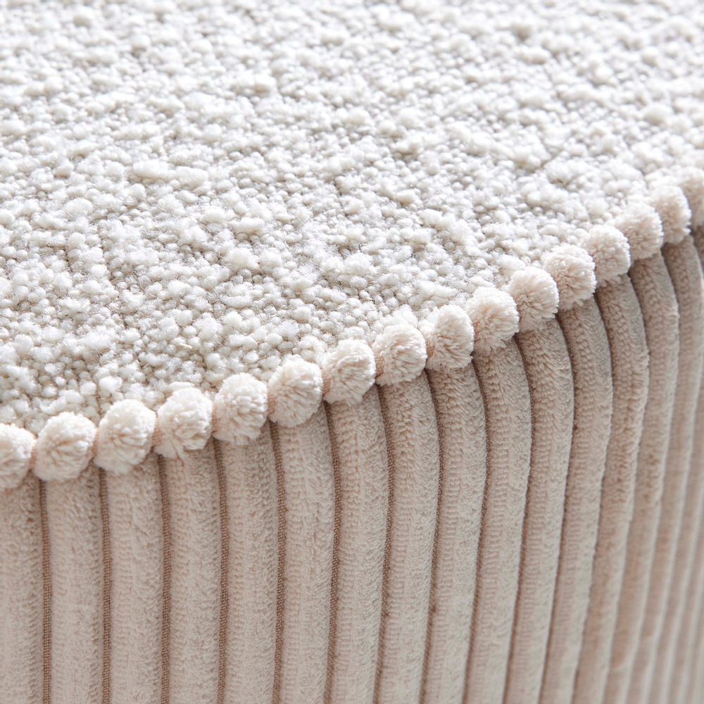Poufs - Pouf velours cotelé - SIGNATURE MOBILIER ET DÉCORATION