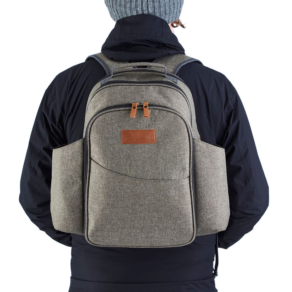 Travel accessories - Coast & Country Heritage 4 Person Filled Picnic Backpack - RKW LTD - BARBARY & OAK