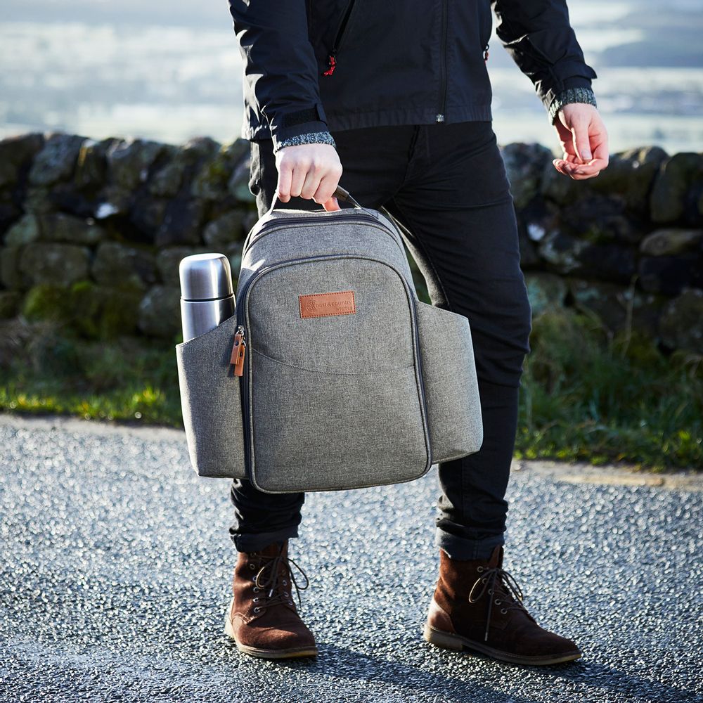 Travel accessories - Coast & Country Heritage 4 Person Filled Picnic Backpack - RKW LTD - BARBARY & OAK