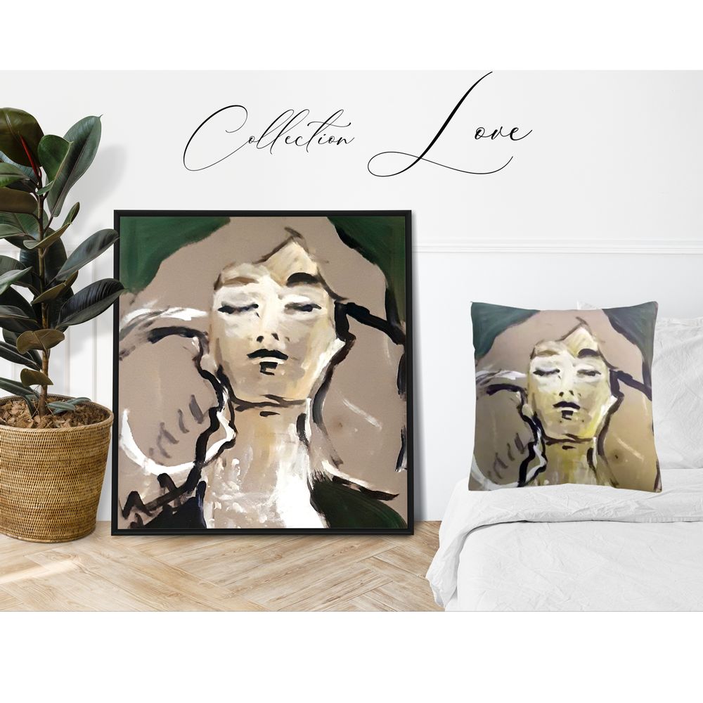 Coussins textile - "LOVE" Tirage d'art - L'ATELIER D'ANGES HEUREUX