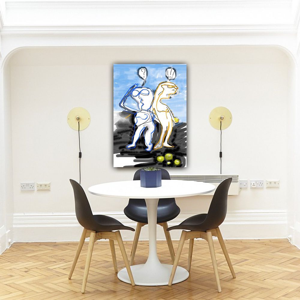 Fabric cushions - “DUO” Art print - L'ATELIER D'ANGES HEUREUX