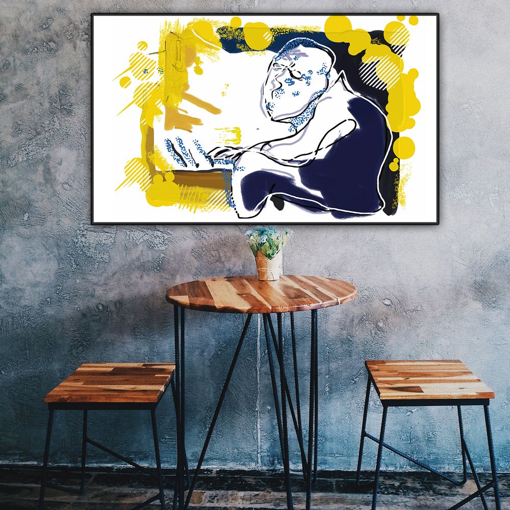 Fabric cushions - Limited edition JAZZ “Art Print - L'ATELIER D'ANGES HEUREUX