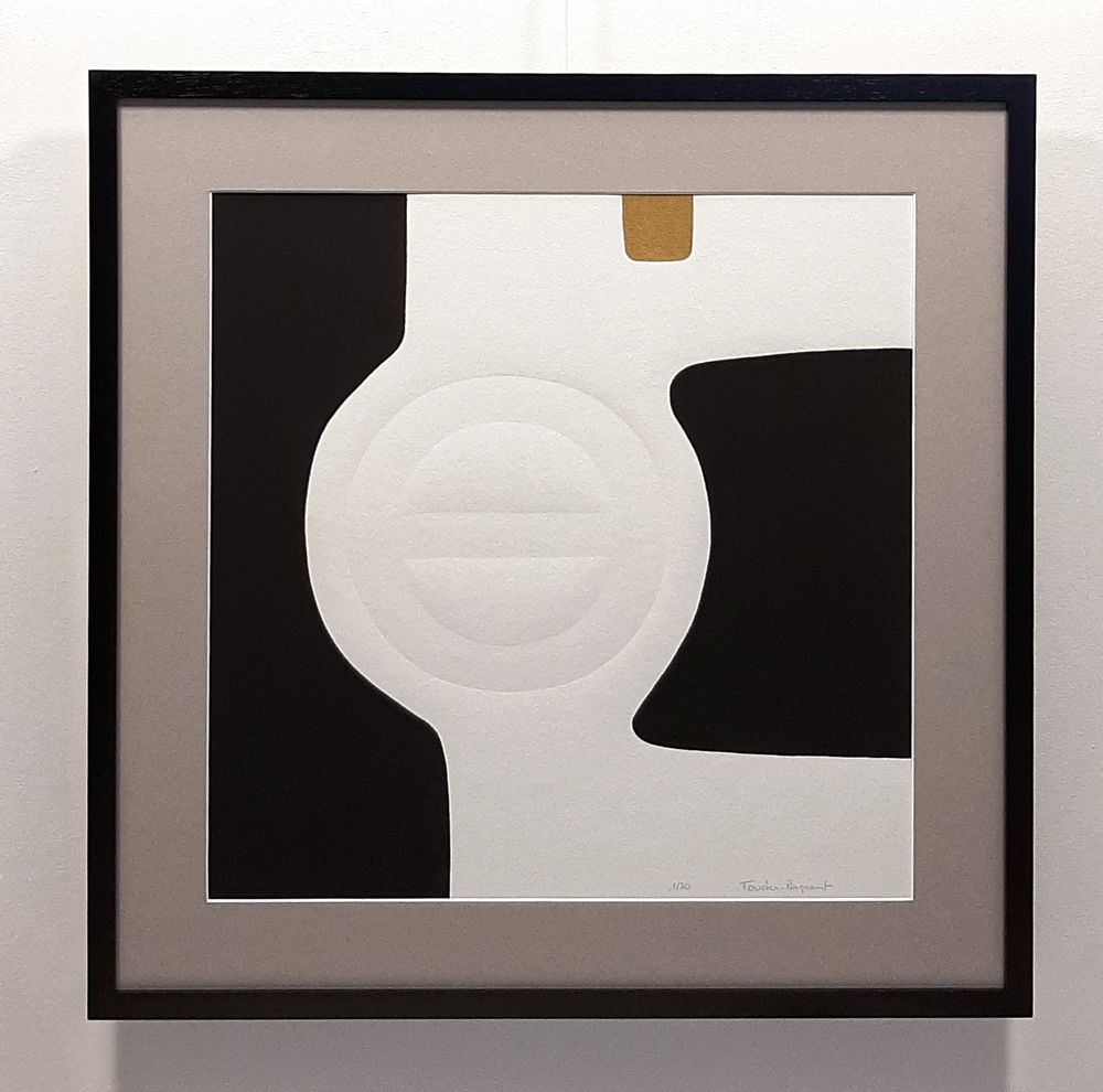 Tableaux - gravure et gaufrage 65 cm x 65 cm série 2 noir - FOUCHER-POIGNANT