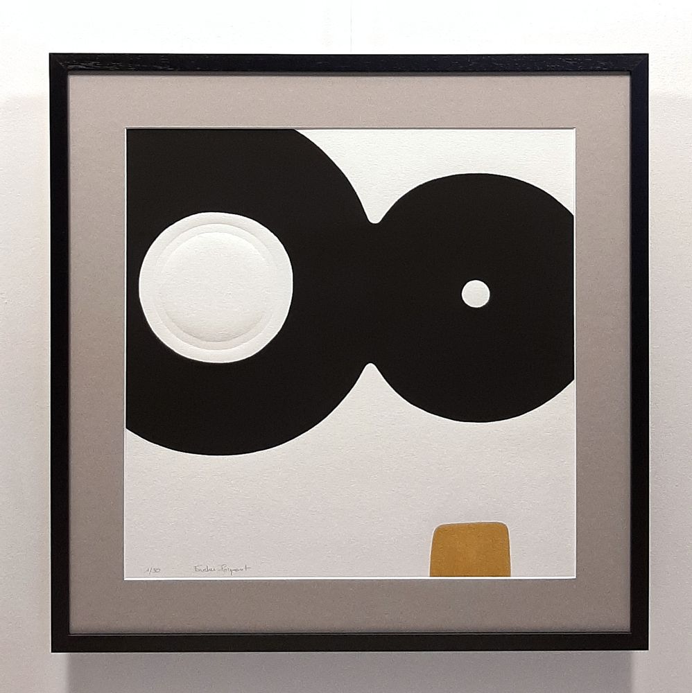 Tableaux - gravure et gaufrage 65 cm x 65 cm série 2 noir - FOUCHER-POIGNANT