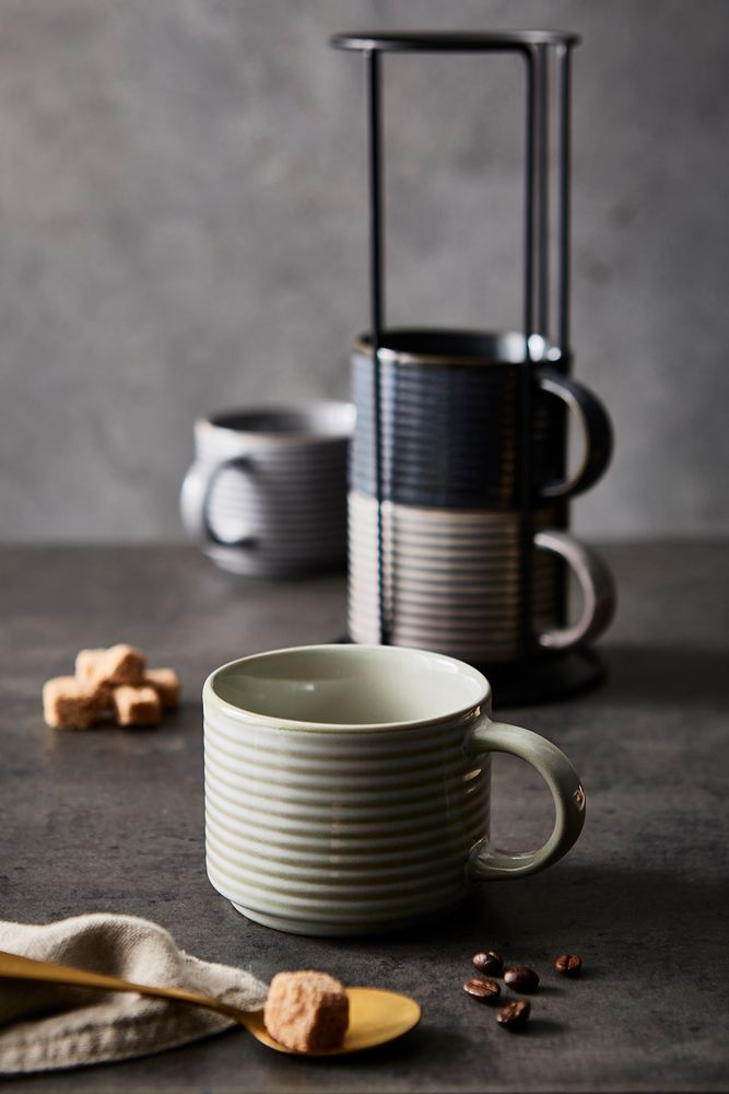 Tasses et mugs - Ensemble de 4 tasses empilables Barbarie & Oak Totem - RKW LTD - BARBARY & OAK