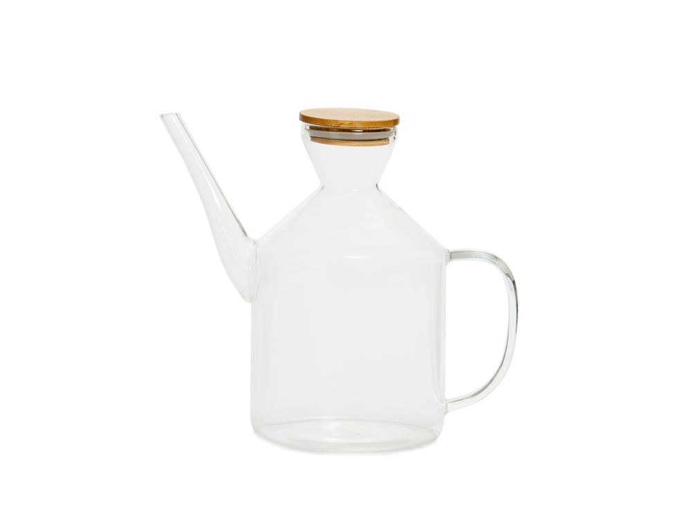 Ustensiles de cuisine - DISTRIBUTEUR D'HUILE EN VERRE AVEC COUVERCLE EN BAMBOU 20X11X18,5 MS71505 - ANDREA HOUSE