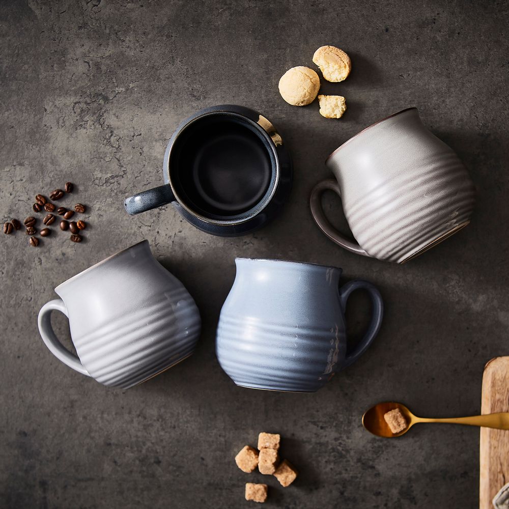 Mugs - Barbary & Oak Abyss Set of 4 Mugs - RKW LTD - BARBARY & OAK