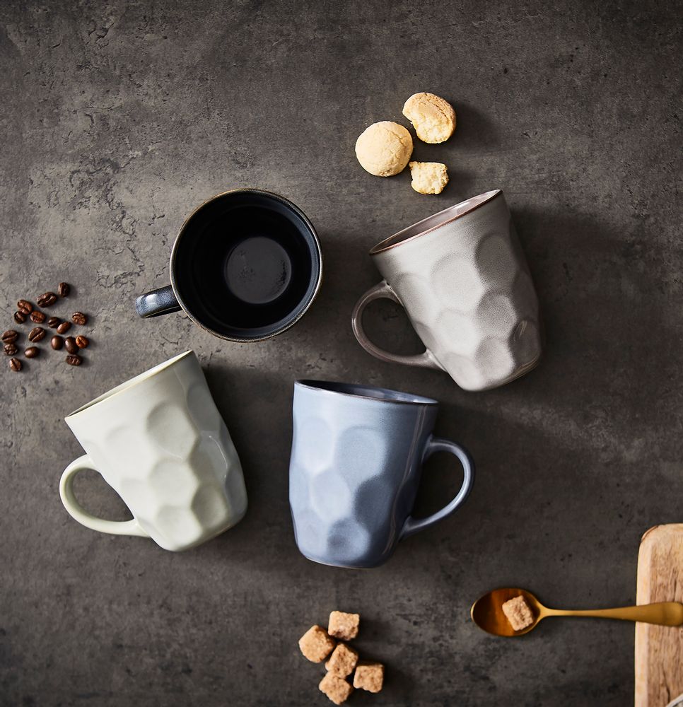 Tasses et mugs - Ensemble de 4 mugs Barbary & Oak Fossil - RKW LTD - BARBARY & OAK