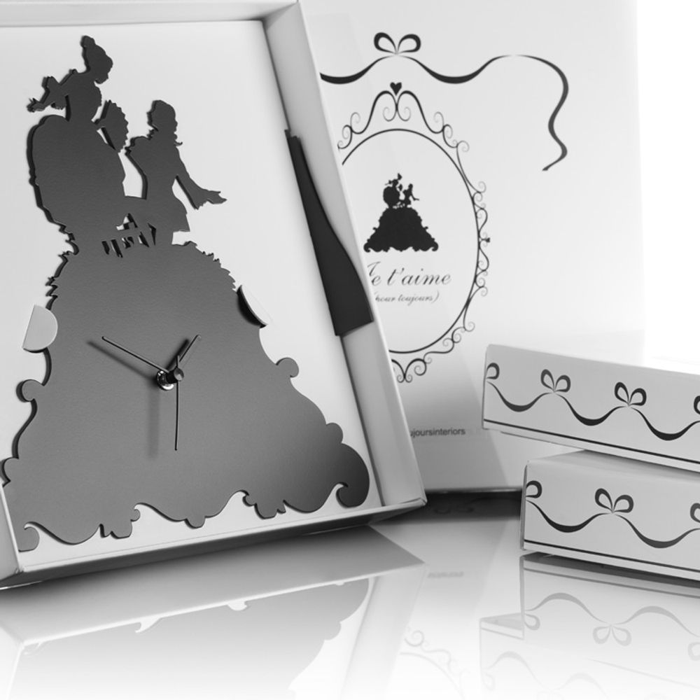 Decorative objects - Je t'aime (pour toujours) - Metal clock - FRANCESCO BRANDI