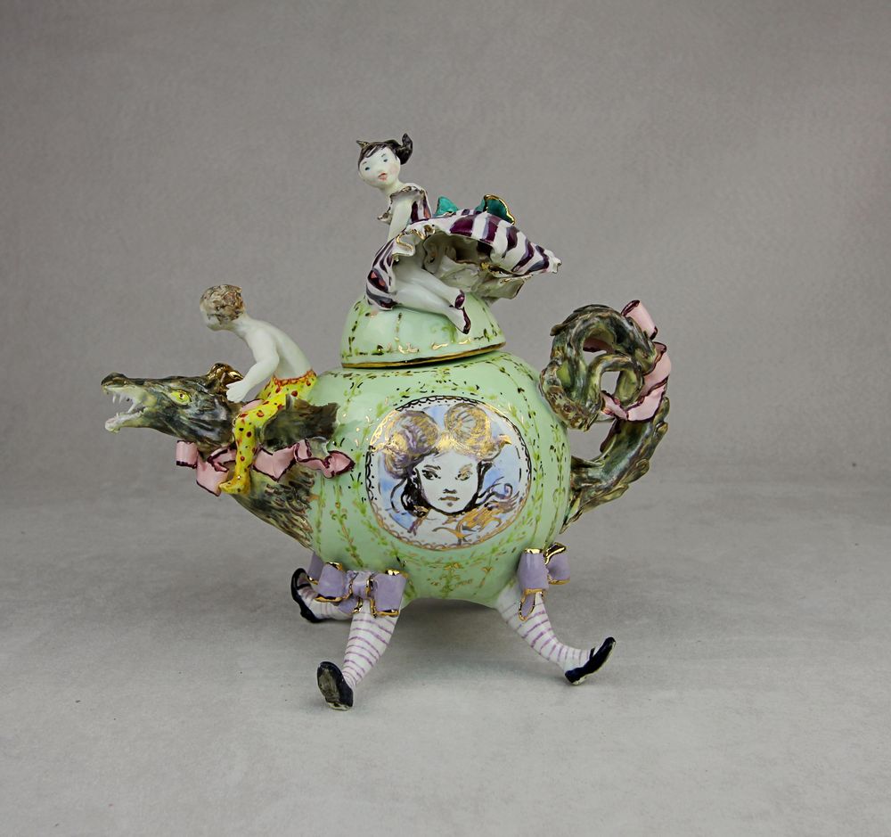 Objets design - THÉIÈRES ARTISTIQUES UNIQUES EN PORCELAINE ALICE AU PAYS DES MERVEILLES - MOSCHE BIANCHE