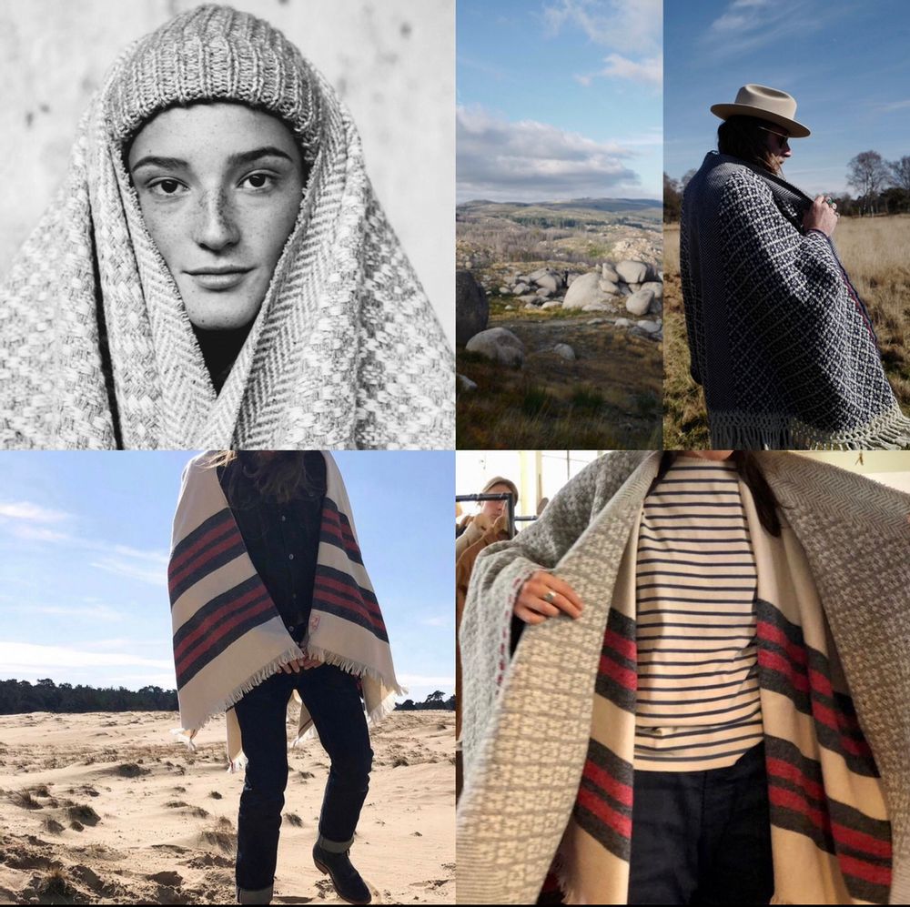 Homewear - PONCHO LOURENCO IN ORGANIC WOOL AND COTTON - SCHOOLOFLIFEPROJECTS