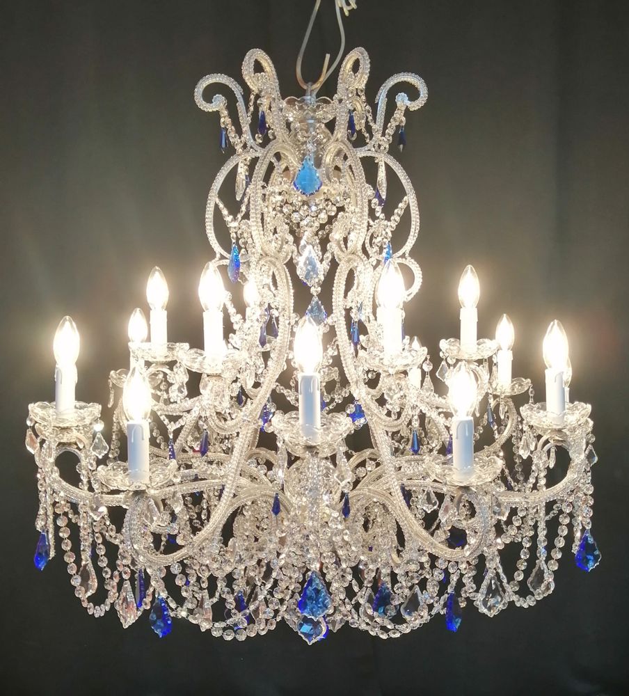 Hotel bedrooms - LUSTRE EN CRISTAL DE PLATINE - L'ARTIGIANO DEL LAMPADARIO