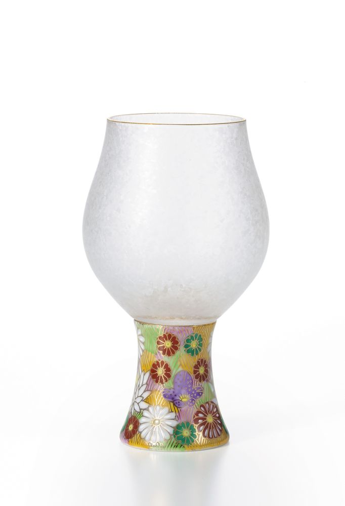 Wine accessories - Sake glass Fusion of glassware and KUTANI YAKI - ISHIZUKA GLASS CO., LTD.