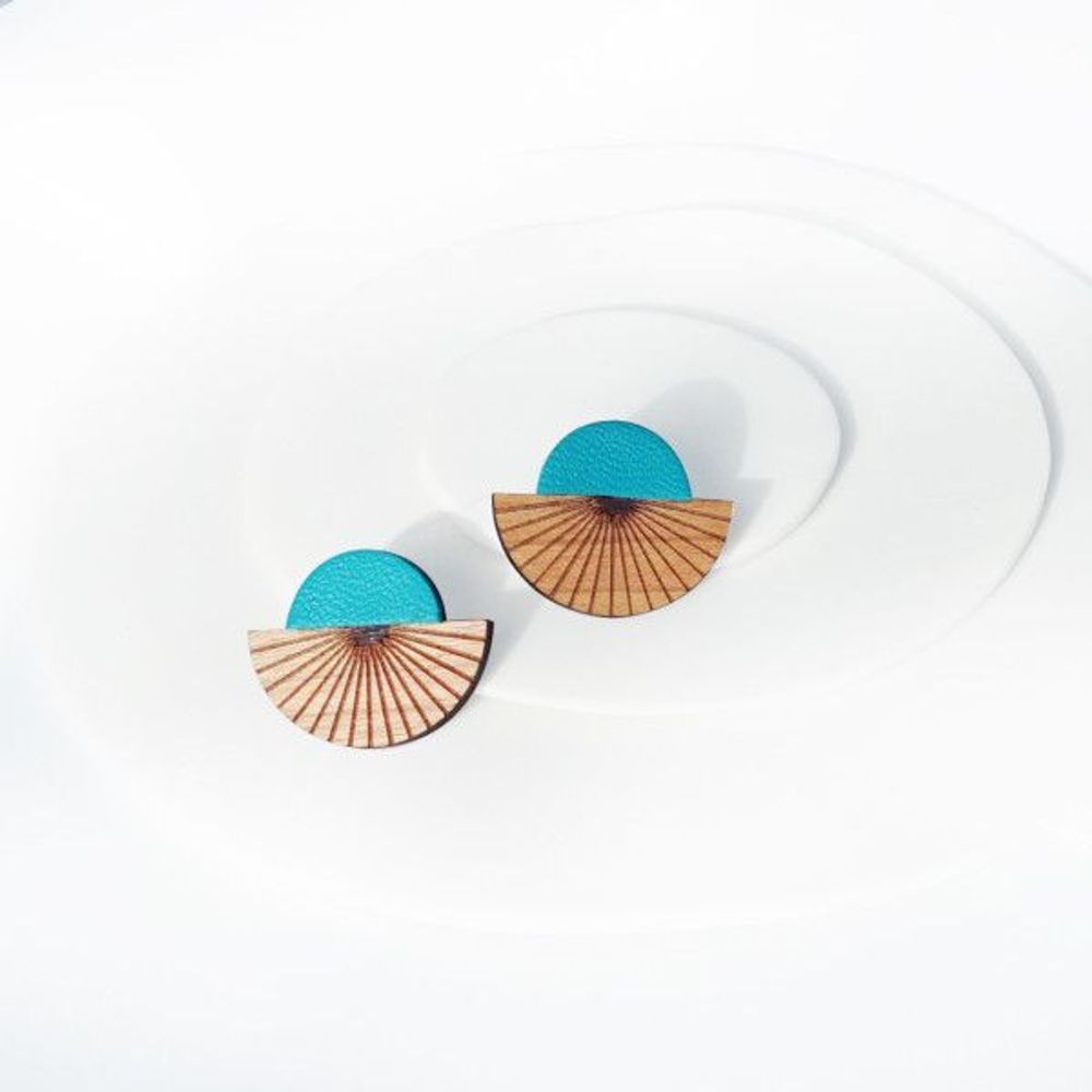 Jewelry - Eclypse wooden earrings - L'ATELIER DES CREATEURS