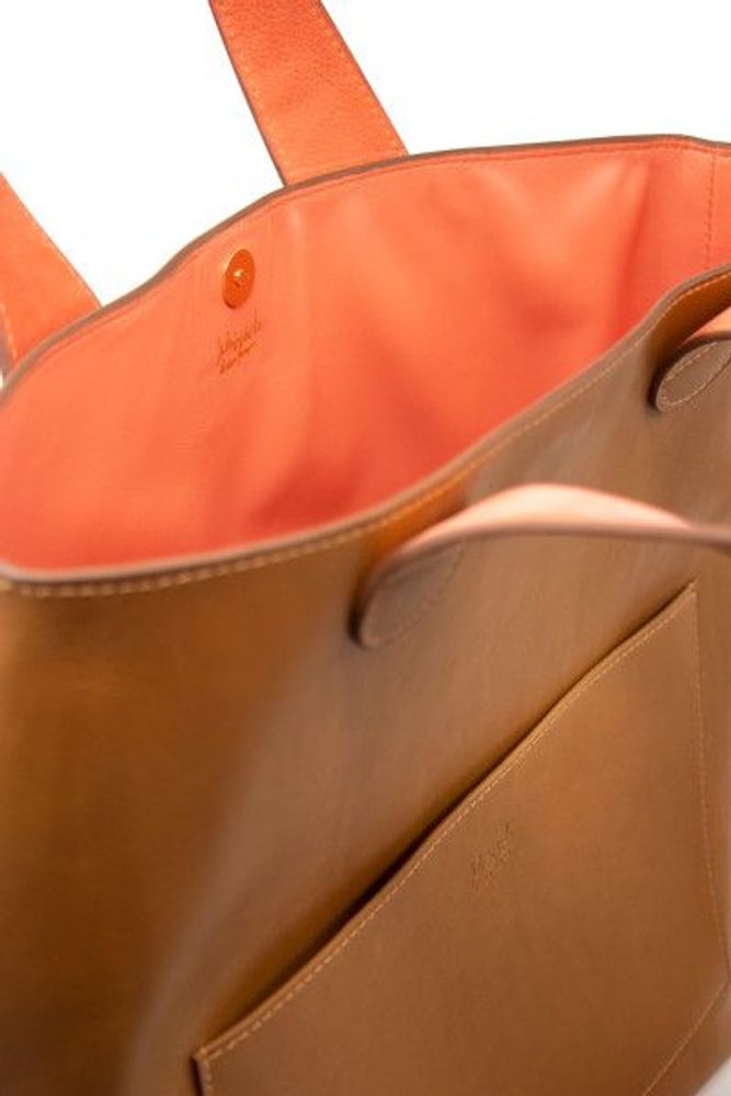Sacs et cabas - Sac Violette Cognac-Cuir tanné végétal - L'ATELIER DES CREATEURS