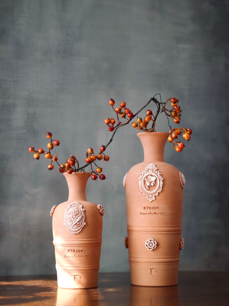 Vases - Anastasia, vase en terre cuite, vase à fleurs - ATRIUM DESIGN STUDIO