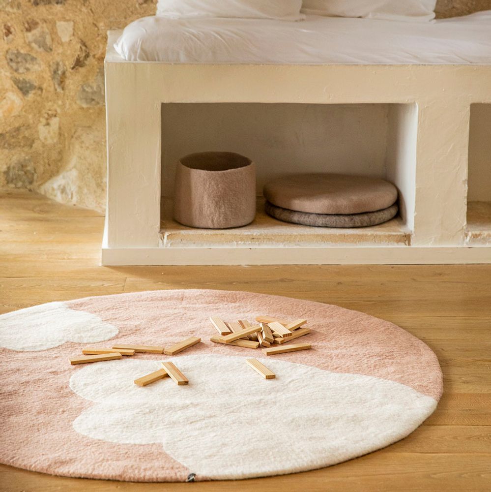 Autres tapis - TAPIS CLOUDY & MOONLIGHT - Faits main en feutre - MUSKHANE