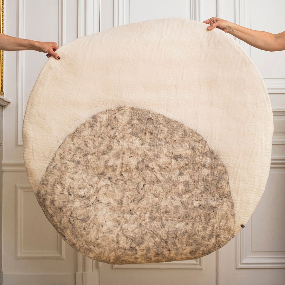 Autres tapis - TAPIS CLOUDY & MOONLIGHT - Faits main en feutre - MUSKHANE