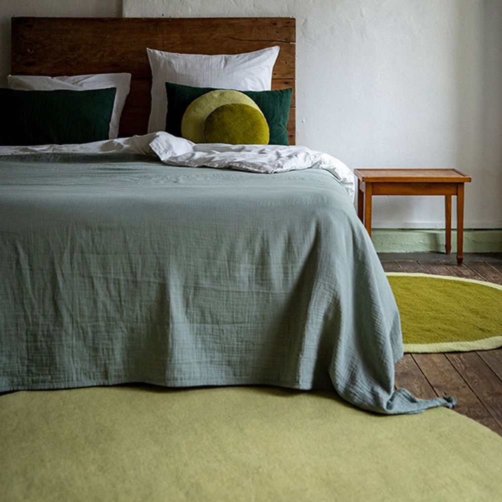 Contemporary carpets - RUGS ROUND KALI & LUMBINI - Handmade in felt - MUSKHANE