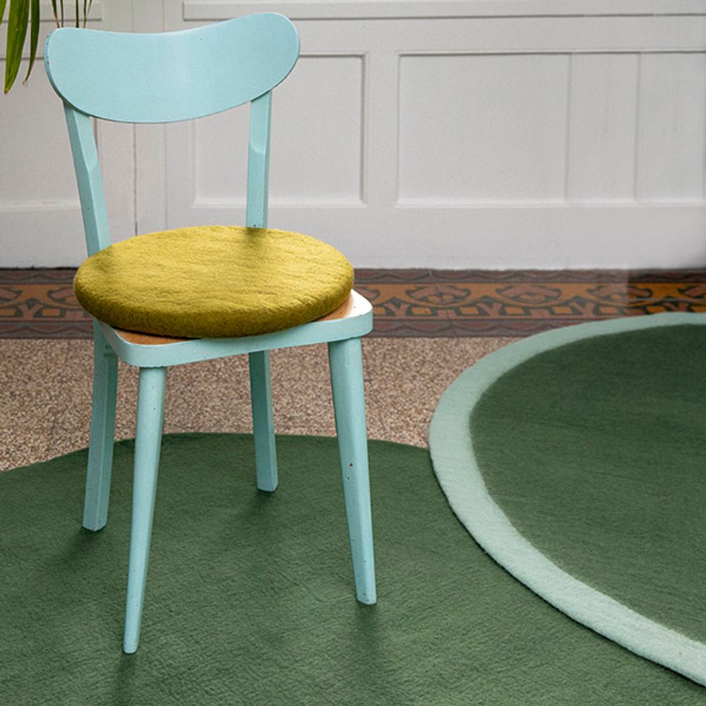 Contemporary carpets - RUGS ROUND KALI & LUMBINI - Handmade in felt - MUSKHANE