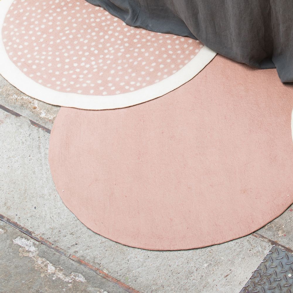 Contemporary carpets - RUGS ROUND KALI & LUMBINI - Handmade in felt - MUSKHANE