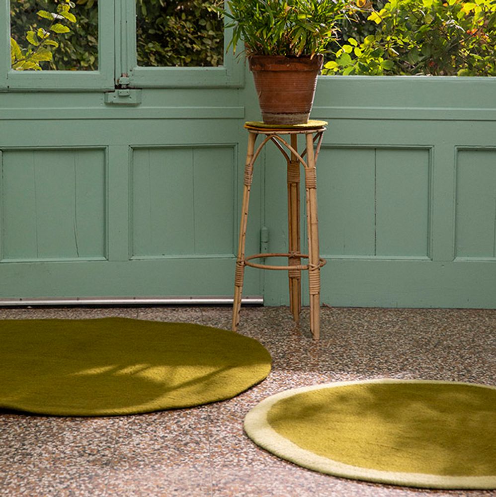 Contemporary carpets - RUGS ROUND KALI & LUMBINI - Handmade in felt - MUSKHANE