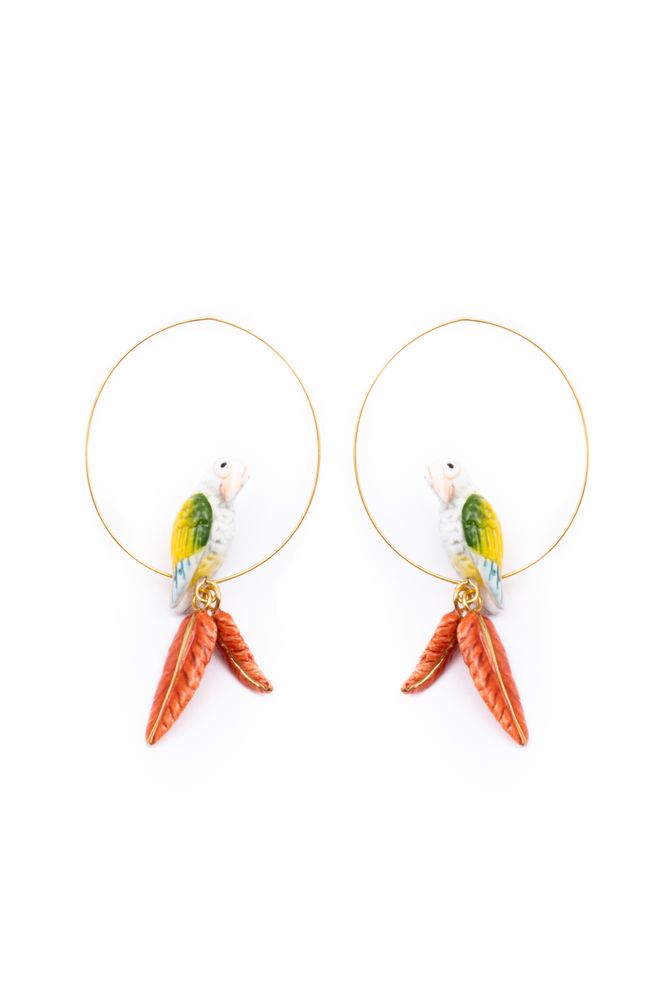 Jewelry - Parrot and Feather Earrings - NACH