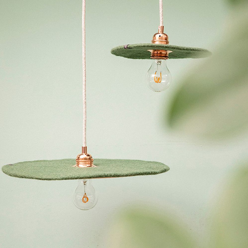 Objets design - SUSPENSION FULLMOON - Fait-main en feutre - MUSKHANE