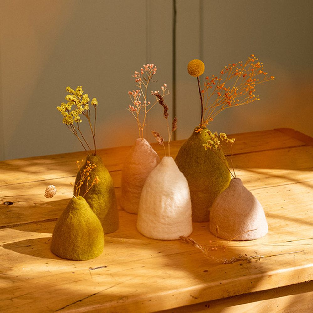 Vases - SET OF TINKERBELL VASE COVERS - Hand made in felt - MUSKHANE