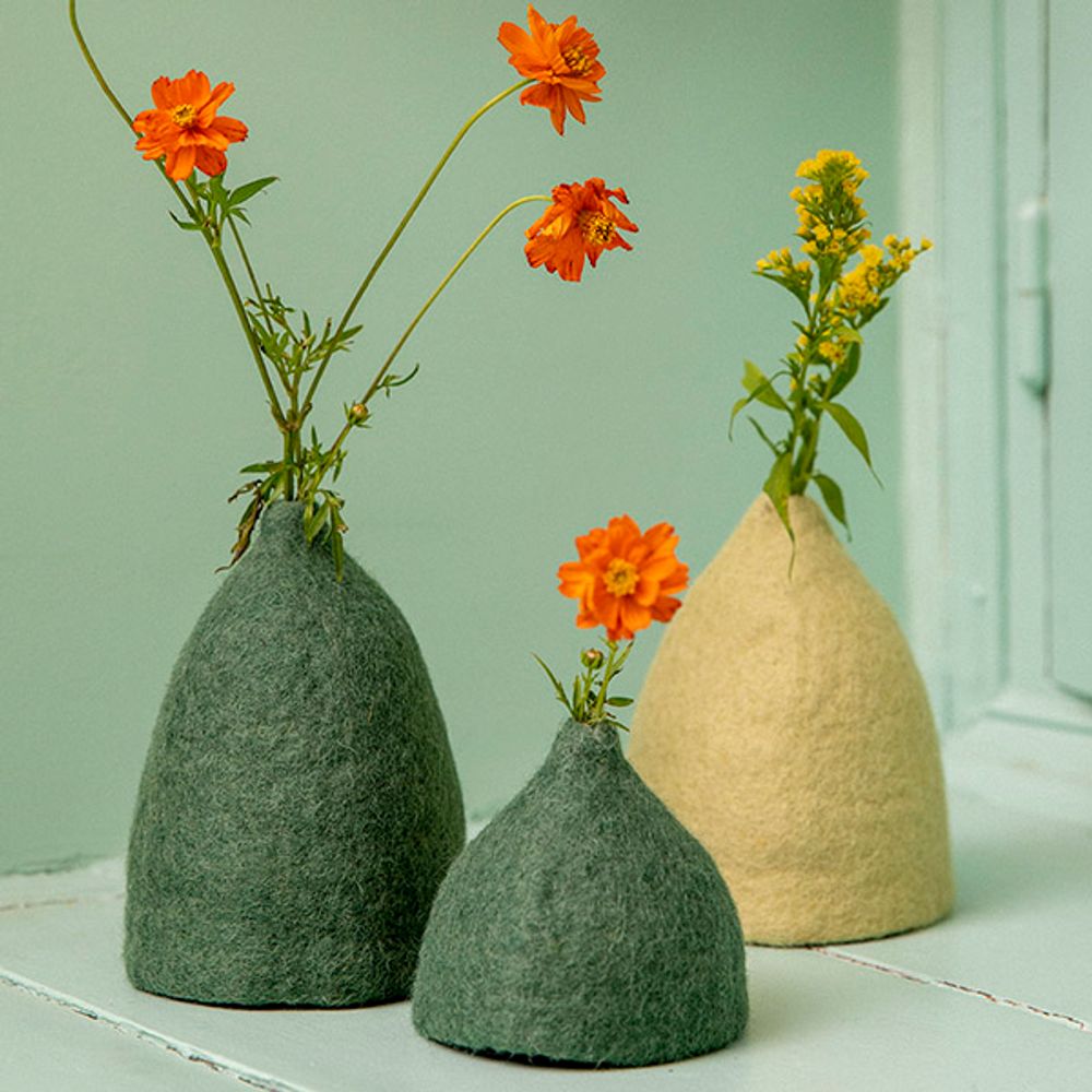 Vases - SET OF TINKERBELL VASE COVERS - Hand made in felt - MUSKHANE