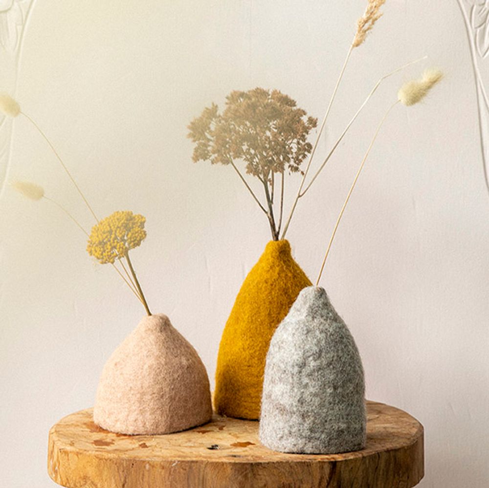 Vases - SET OF TINKERBELL VASE COVERS - Hand made in felt - MUSKHANE