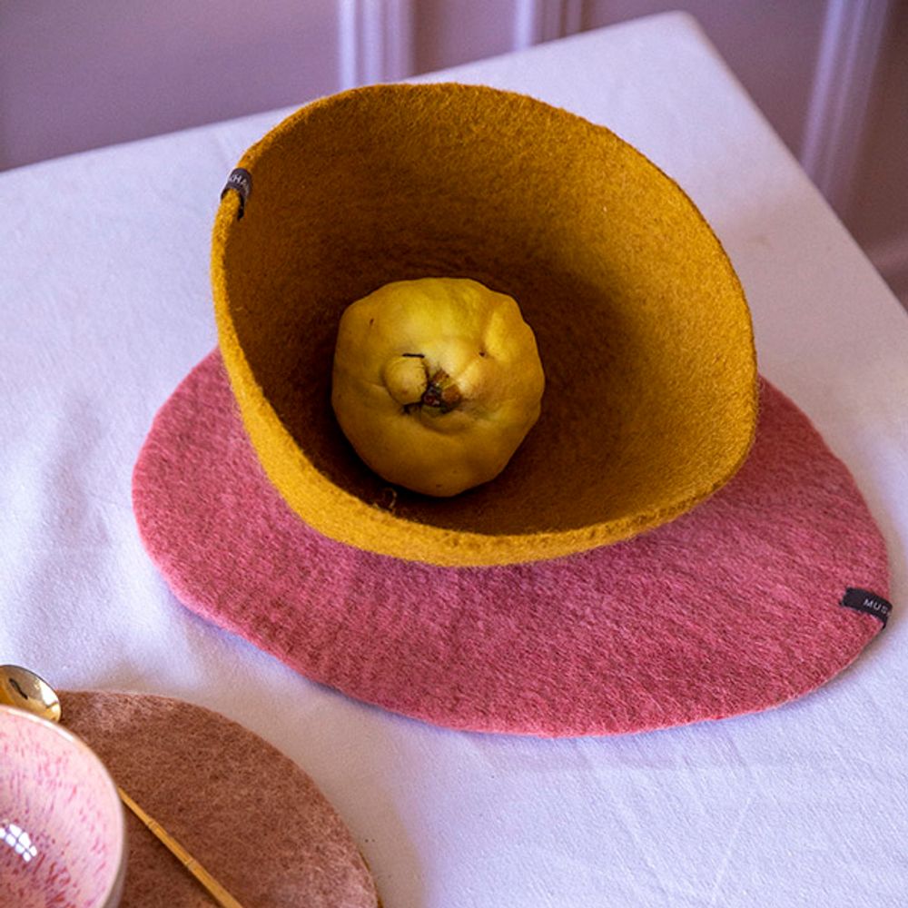 Caskets and boxes - BOWLS & BASKETS - Handmade in felt - MUSKHANE