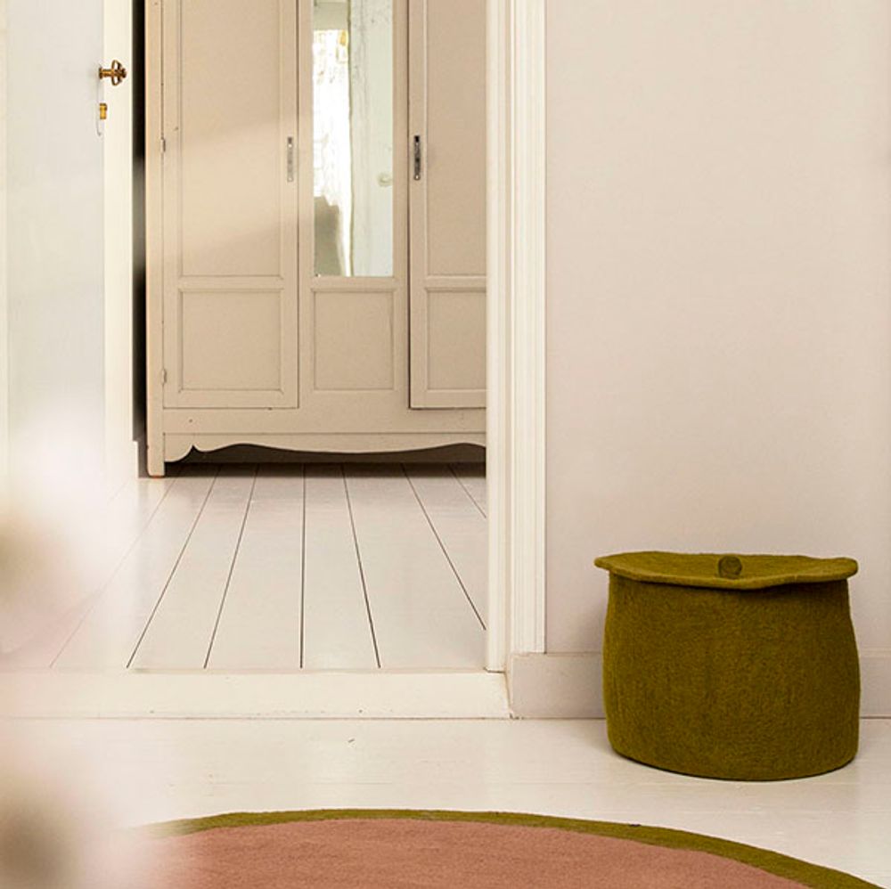 Children's bedrooms - PLAIN & BICOLOR CALABASHES & COVERS - Handmade in felt - MUSKHANE