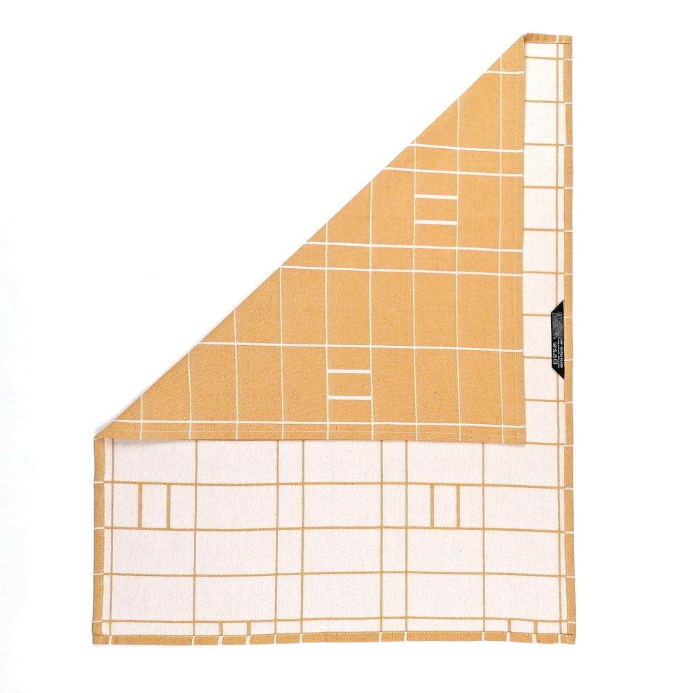 Torchons textile - Essuie de vaisselle BLOCK WINDOW GRID or - KVP - TEXTILE DESIGN