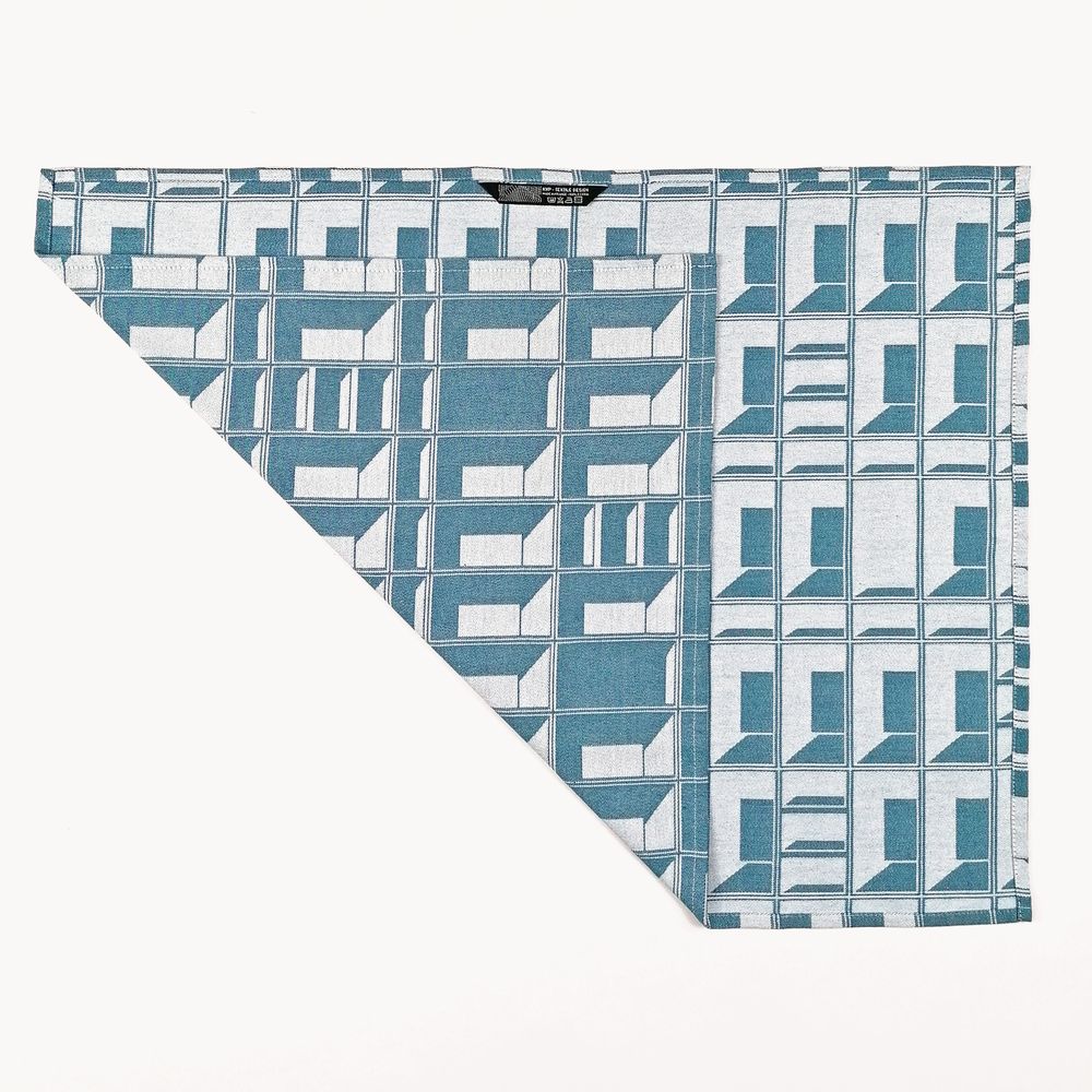 Tea towel - BLOCK WINDOW caucase tea towel - KVP - TEXTILE DESIGN