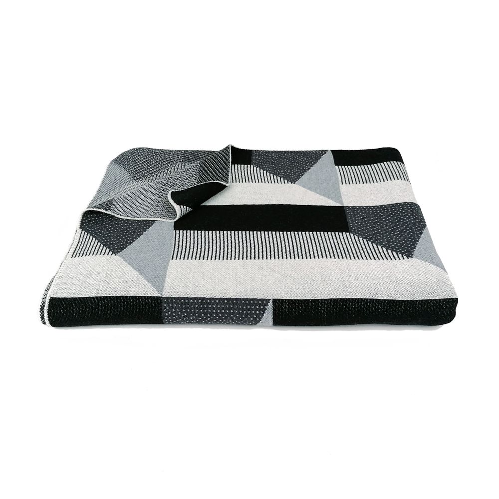 Throw blankets - Jacquard knitted blanket - BALCONY #5 - KVP - TEXTILE DESIGN