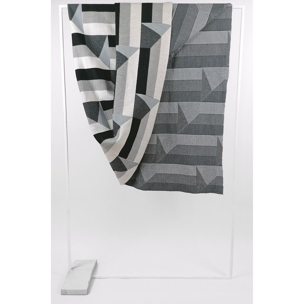 Throw blankets - Jacquard knitted blanket - BALCONY #5 - KVP - TEXTILE DESIGN