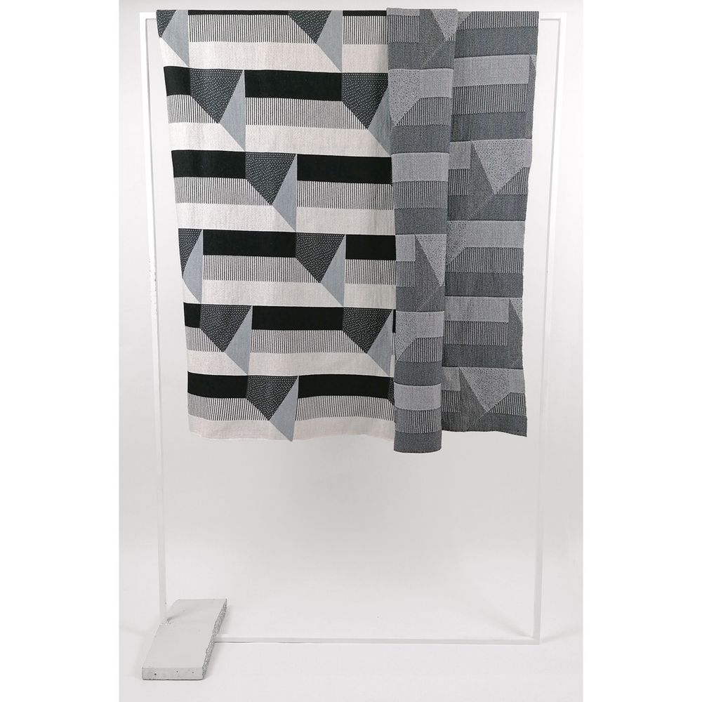 Throw blankets - Jacquard knitted blanket - BALCONY #5 - KVP - TEXTILE DESIGN