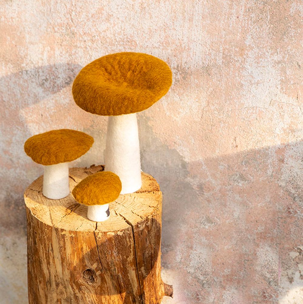 Objets déco enfant - CHAMPIGNONS - Fait-main en feutre - MUSKHANE