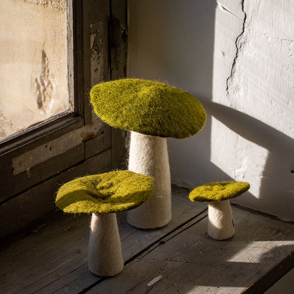 Objets déco enfant - CHAMPIGNONS - Fait-main en feutre - MUSKHANE
