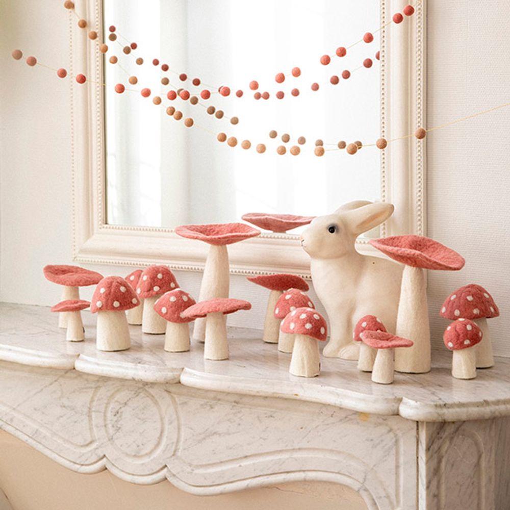 Objets déco enfant - CHAMPIGNONS - Fait-main en feutre - MUSKHANE