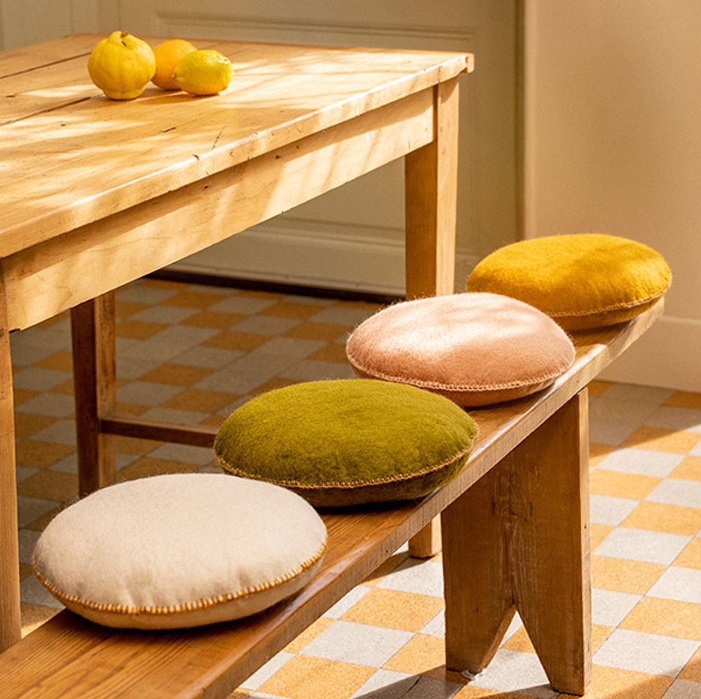 Assises pour bureau - COUSSINS SMARTIES & NOMADES - Fait-main en feutre - MUSKHANE