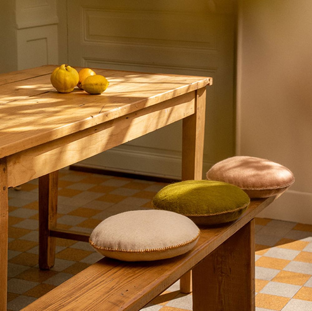 Assises pour bureau - COUSSINS SMARTIES & NOMADES - Fait-main en feutre - MUSKHANE