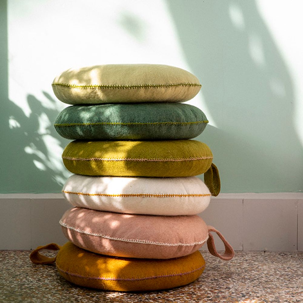 Assises pour bureau - COUSSINS SMARTIES & NOMADES - Fait-main en feutre - MUSKHANE