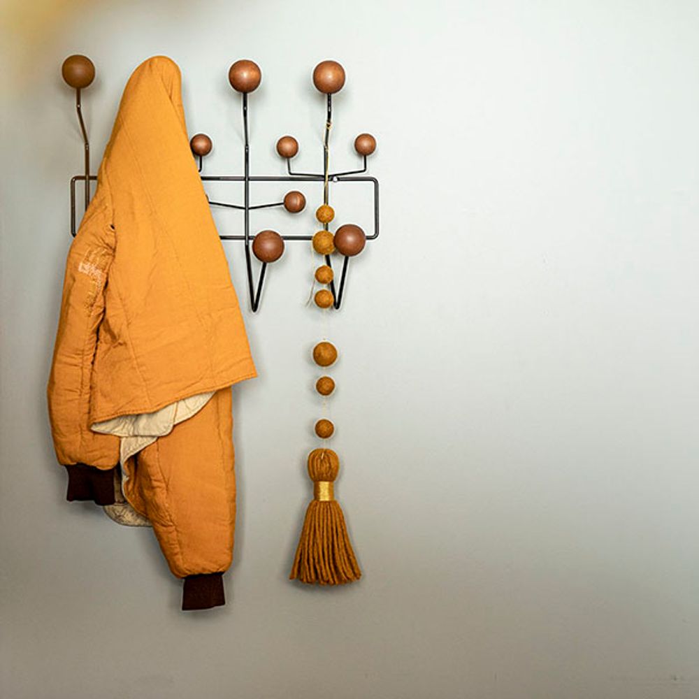 Rideaux et voilages - SUSPENSION PERLES ET POMPONS - Fait-main en feutre - MUSKHANE