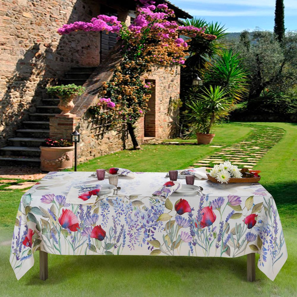 Linge d'office - Nappe Provenza en Lin - NAPKING  BY BELLAVIA