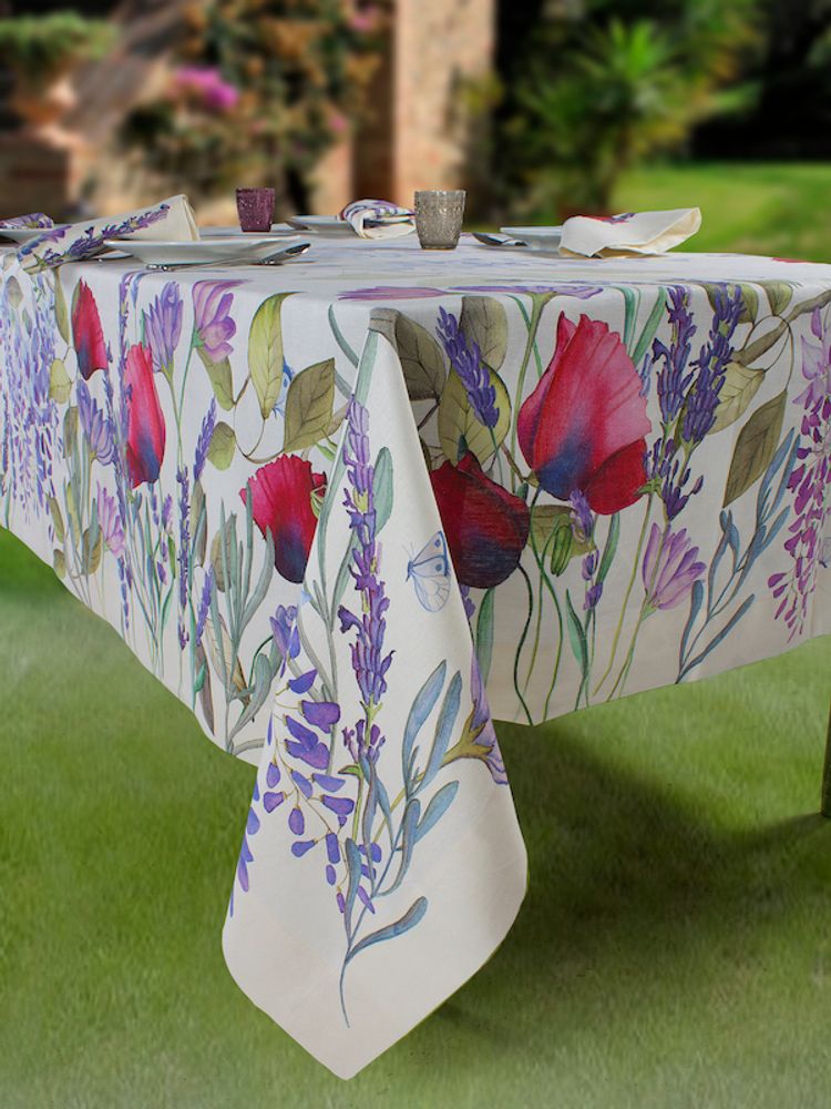 Linge d'office - Nappe Provenza en Lin - NAPKING  BY BELLAVIA