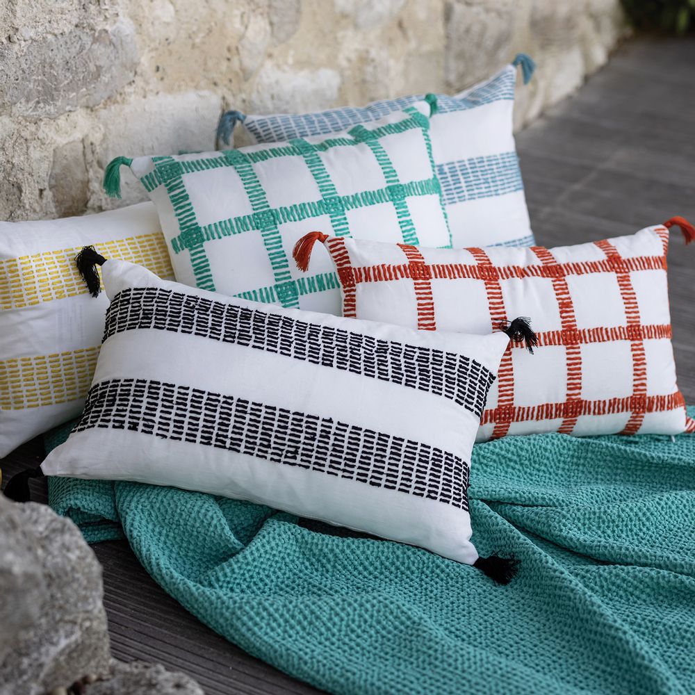 Fabric cushions - Embroidered cushion - MAISON VIVARAISE – SDE VIVARAISE WINKLER